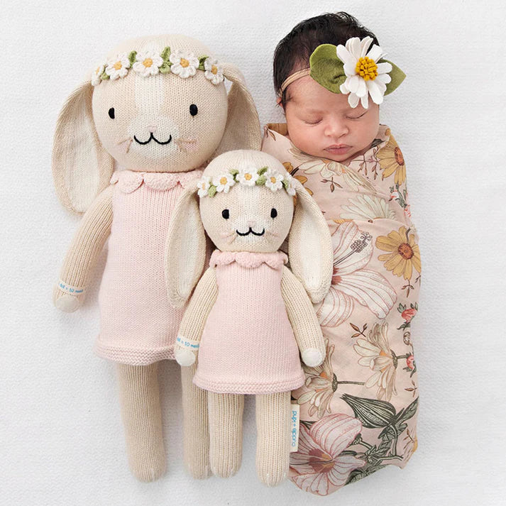 Meet Hannah The Bunny – Hand-Knit Companion with a Cause (gives 10 meals) - Unpredictable Gifts