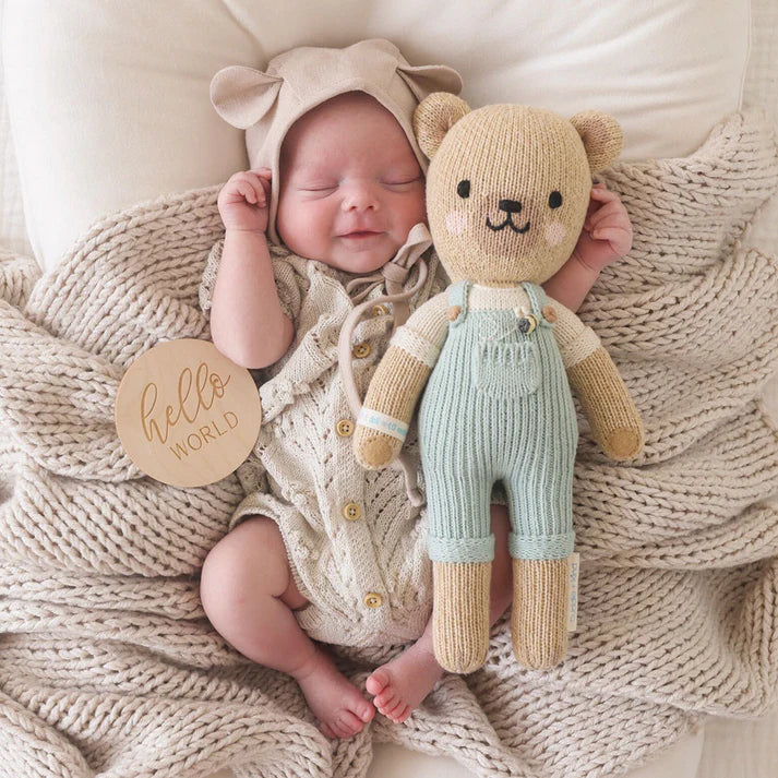 Meet Charlie the Honey Bear – Hand-Knit Companion with a Cause (gives 10 meals) - Unpredictable Gifts