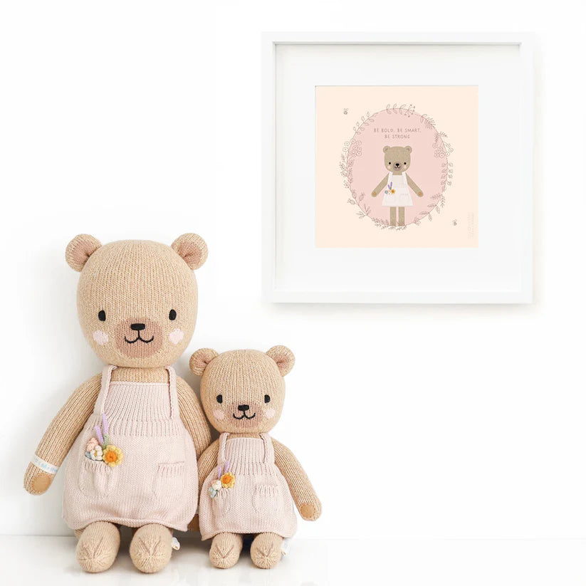 Meet  Goldie the Honey Bear  – Hand-Knit Companion with a Cause (gives 10 meals) - Unpredictable Gifts