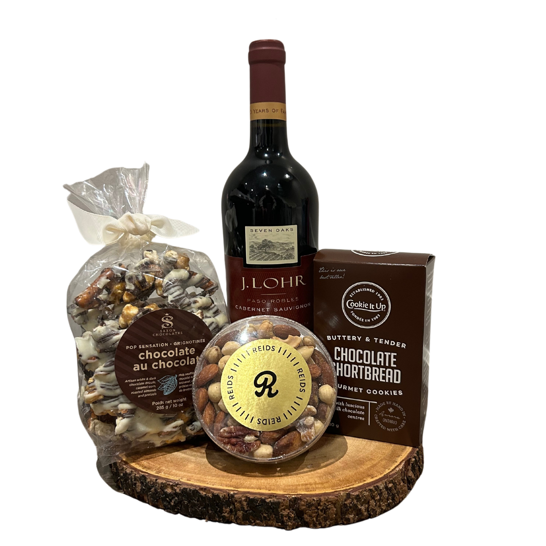 Wine & Charcuterie Delight Gift Basket - Unpredictable Gifts