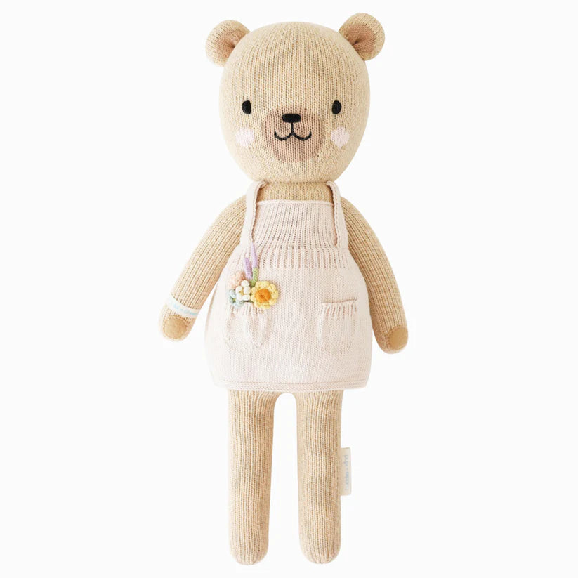 Meet  Goldie the Honey Bear  – Hand-Knit Companion with a Cause (gives 10 meals) - Unpredictable Gifts