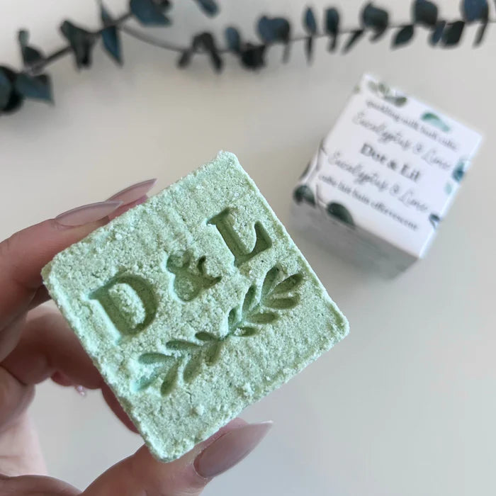 Eucalyptus & Lime Sparkling Milk Bath Cube - Unpredictable Gifts