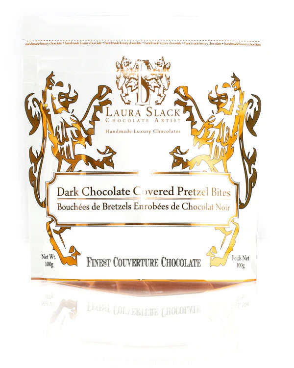Dark Chocolate Covered Pretzel Bites - Unpredictable Gifts