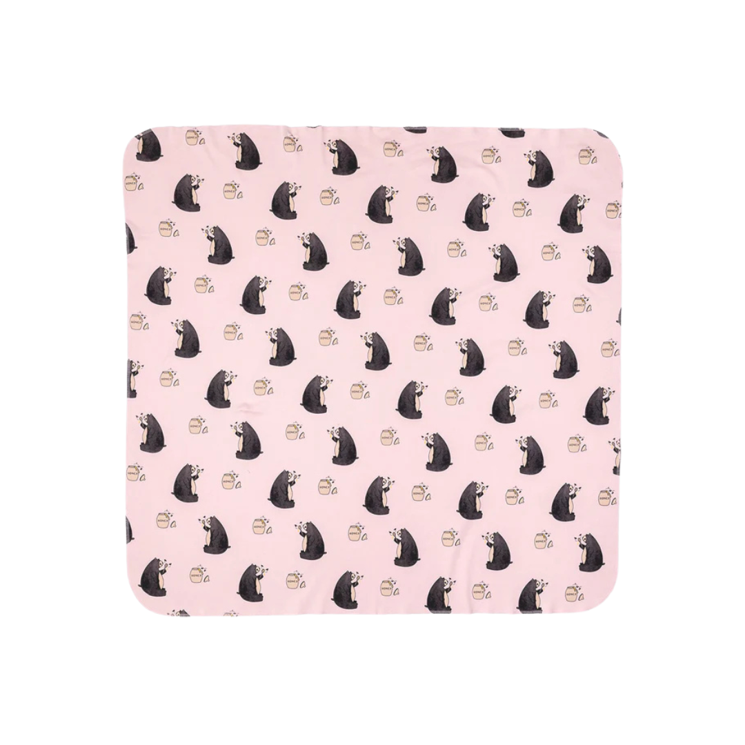 Honey Bear Organic Cotton Baby Blanket – 100% Organic Cotton - Unpredictable Gifts