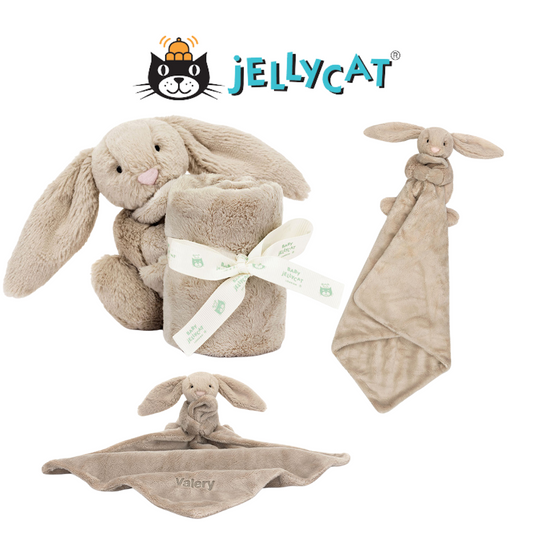 Jellycat Beige Baby Soother / Personalized Bashful Bunny Soother - Unpredictable Gifts