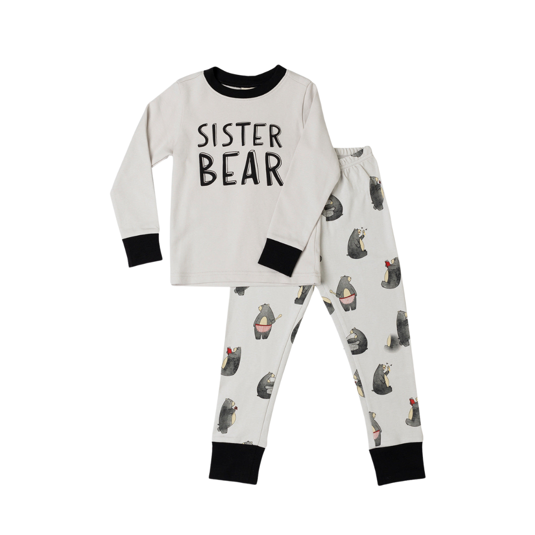 Sister Bear Kids PJ Set – 100% Organic Cotton - Unpredictable Gifts