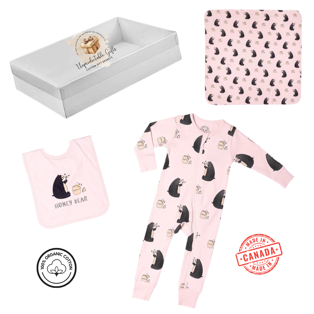 Honey Bear Box Set 100% Organic Cotton - Unpredictable Gifts