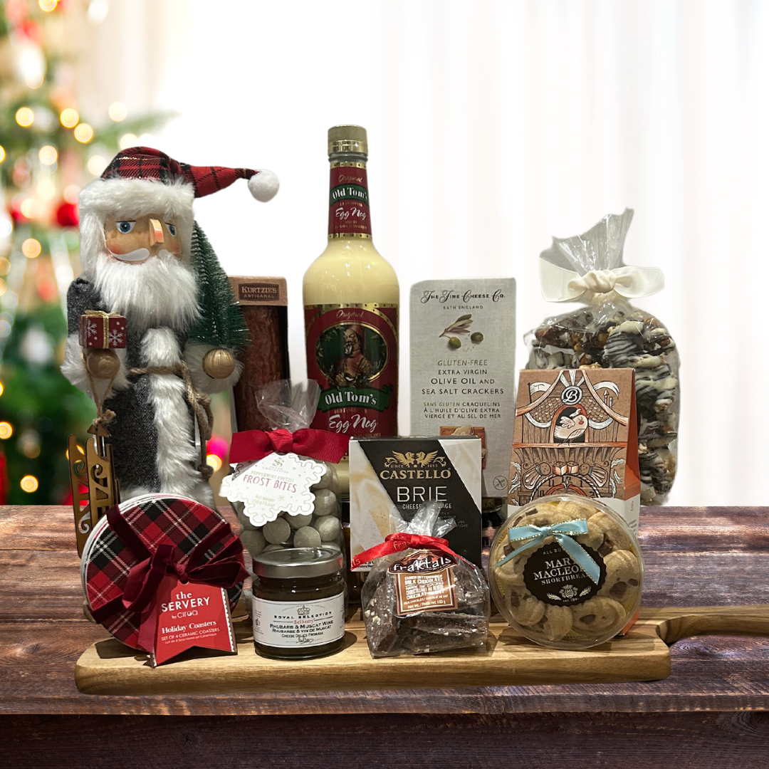 Eggnog Elves’ Snack Attack – A Festive Gourmet Gift Basket - Unpredictable Gifts