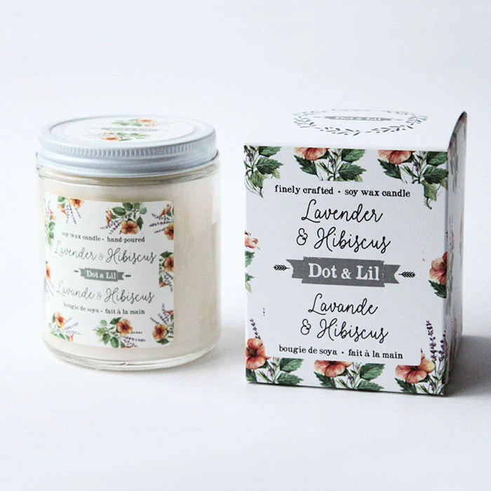 Lavender & Hibiscus Soy Candle - Unpredictable Gifts
