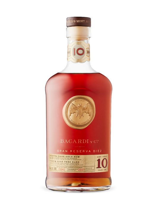 Bacardi 10 Year Old Gran Reserva Gold Rum - Unpredictable Gifts