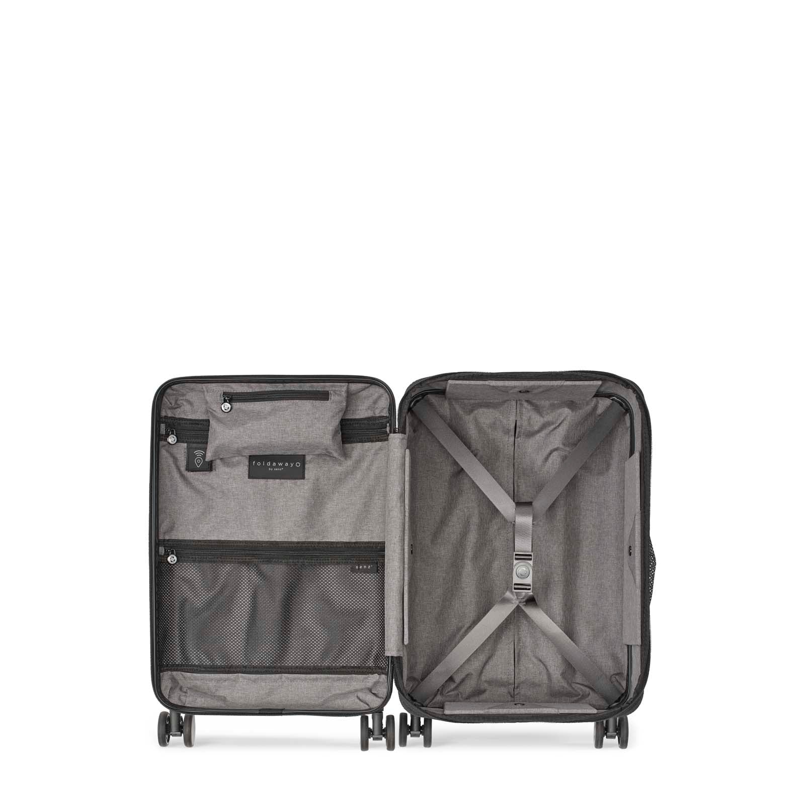 Red foldable carry on trolley senz° foldaway carry on trolley passion red - Unpredictable Gifts