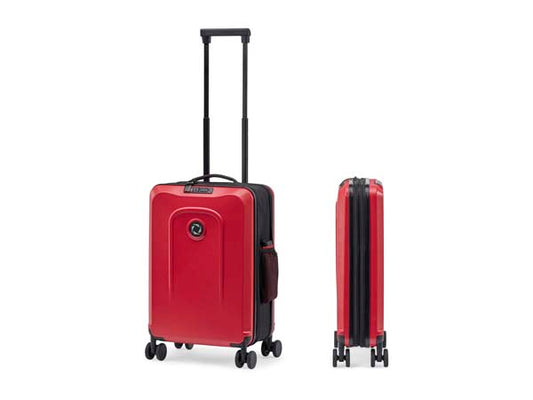 Red foldable carry on trolley senz° foldaway carry on trolley passion red