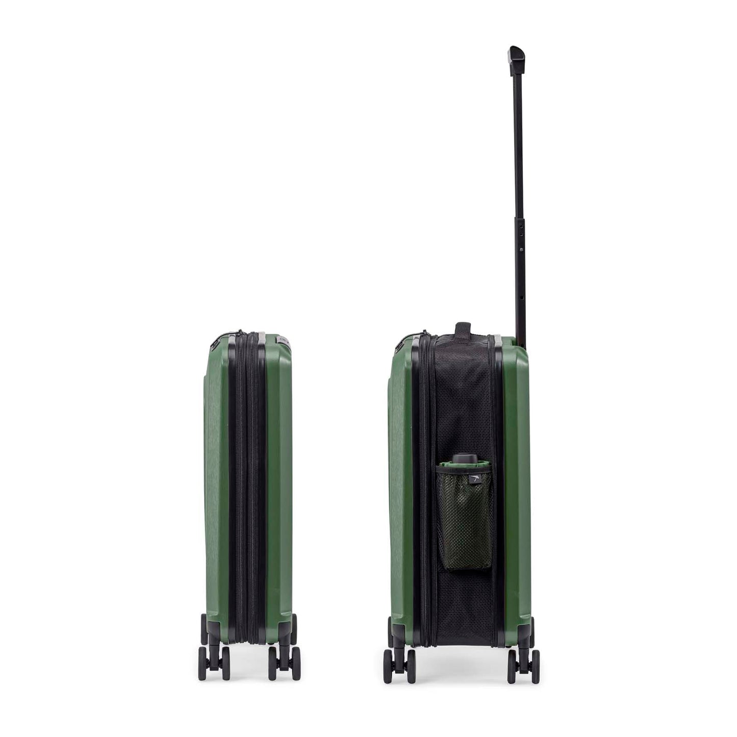 Green foldable carry on trolley sen z° foldaway carry on trolley