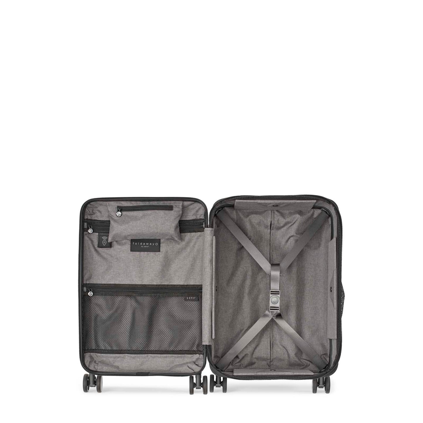 Green foldable carry on trolley sen z° foldaway carry on trolley