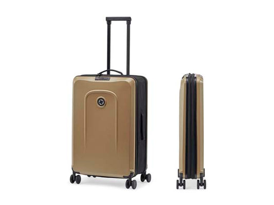 Shiny Champagne Brown foldable check in trolley senz° foldaway check in trolley
