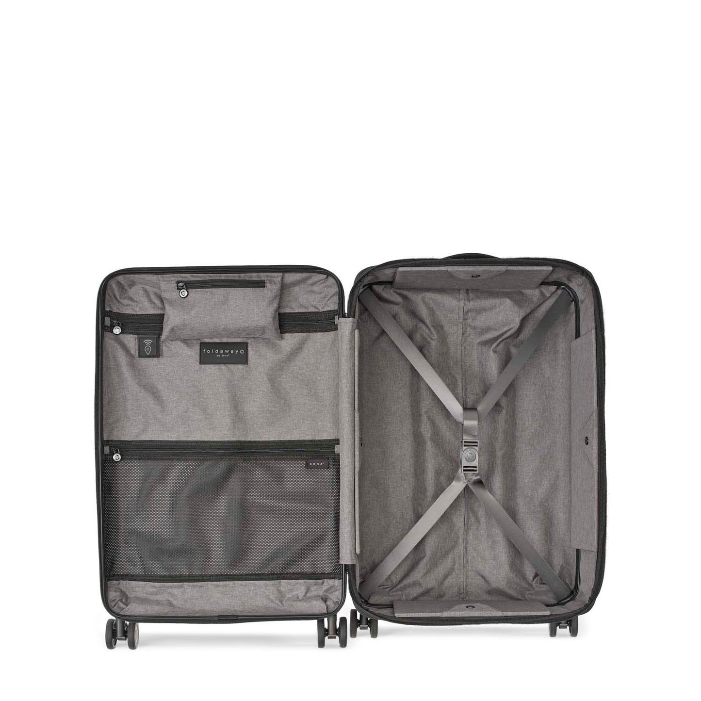 Silk Grey foldable check in trolley senz° foldaway check in trolley - Unpredictable Gifts
