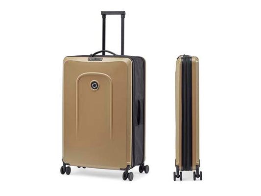 Shiny Champagne Brown foldable large check in trolley senz° foldaway large check in trolley