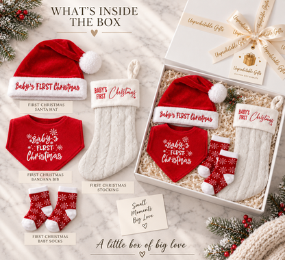 Baby's First Christmas Accessory Set with Stocking