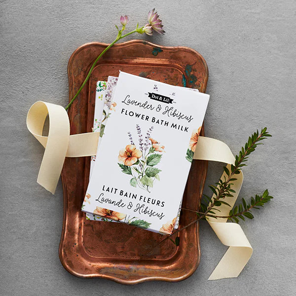 Lavender & Hibiscus Flower Bath Milk Sachet - Unpredictable Gifts