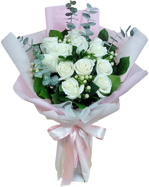 Rose Bouquet - White - Unpredictable Gifts