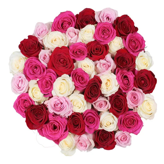 48 Stems of Beautiful Pink Roses  Shades of Pink - Unpredictable Gifts