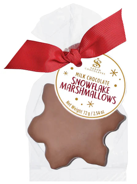 SAXON CHOCOLATES Milk Chocolate Snowflake Marshmallow Bag (3 pcs.) - Unpredictable Gifts