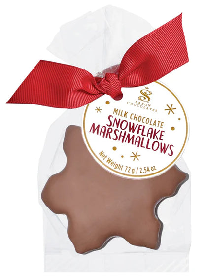 SAXON CHOCOLATES Milk Chocolate Snowflake Marshmallow Bag (3 pcs.) - Unpredictable Gifts