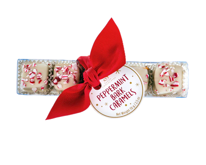 SAXON CHOCOLATES White Peppermint Bark Caramels (5 pcs.) - Unpredictable Gifts
