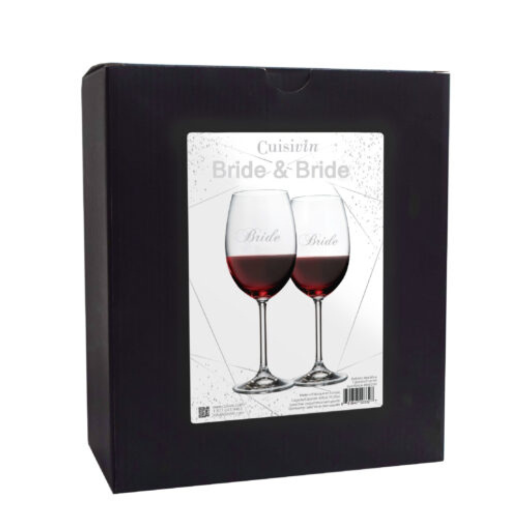 Cuisivin Bride & Bride Wine Glass Set 450ml/15.25oz – 2pk