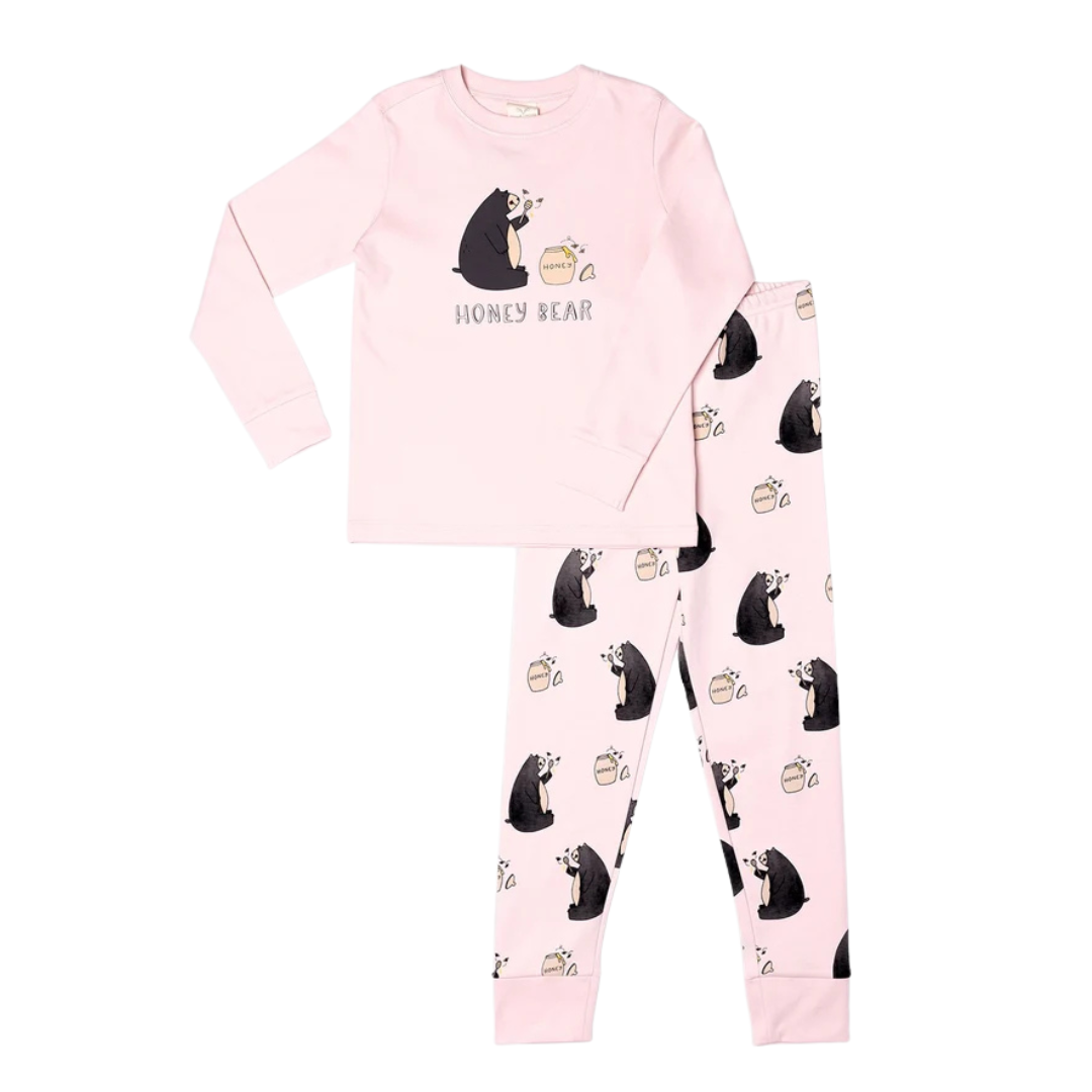 Honey Bear Kids PJ Set – 100% Organic Cotton