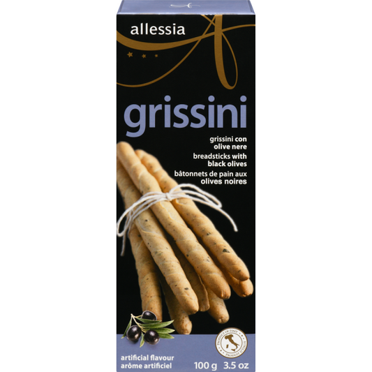 Allessia Grissini – Olive Breadsticks (100g) – Perfect for Gourmet Gift Baskets - Unpredictable Gifts