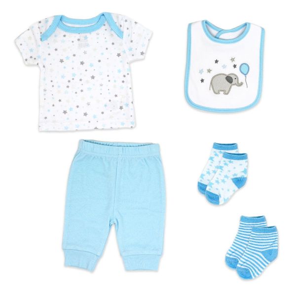 5-PC 100% Cotton Elephant Set - Unpredictable Gifts