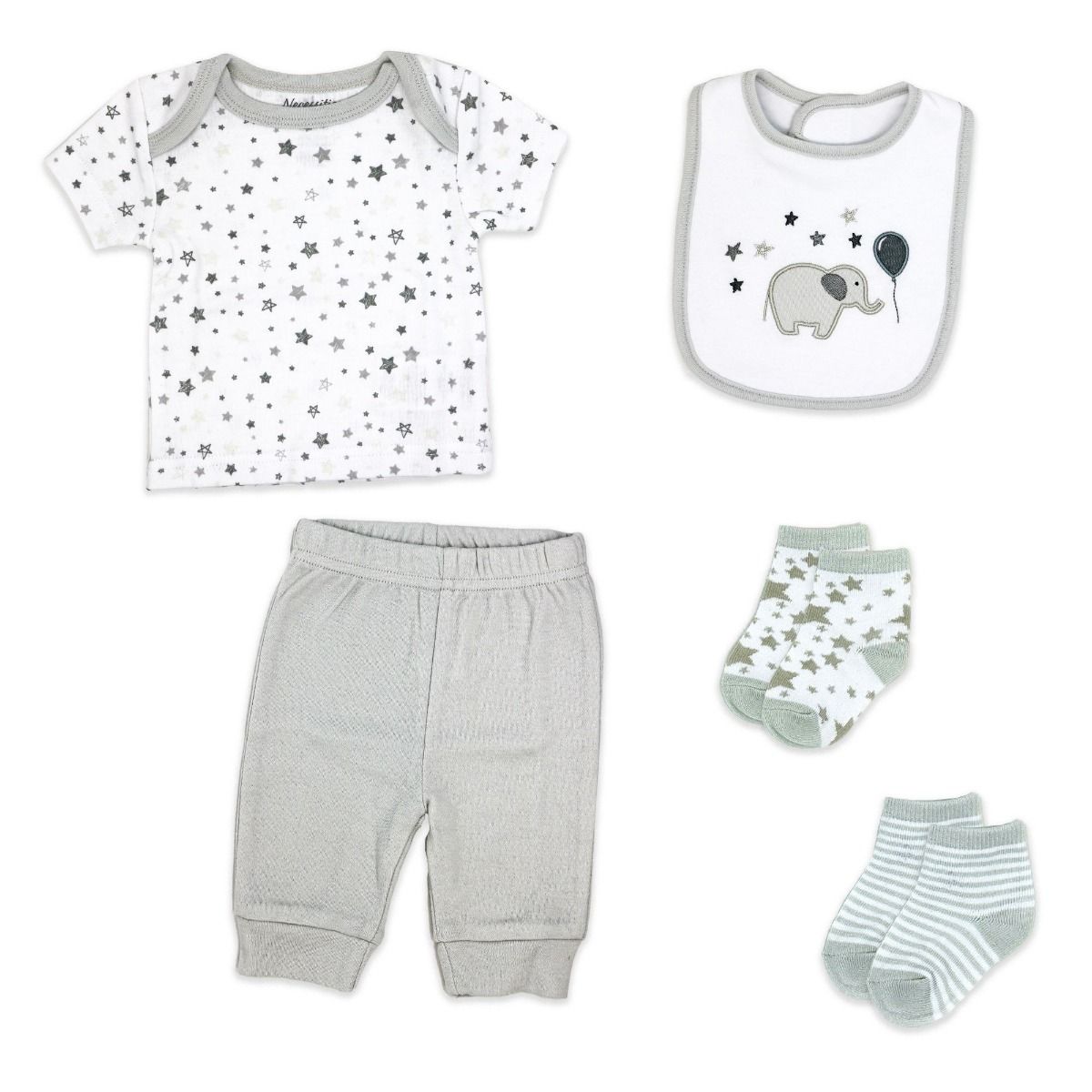 5-PC 100% Cotton Elephant Set - Unpredictable Gifts