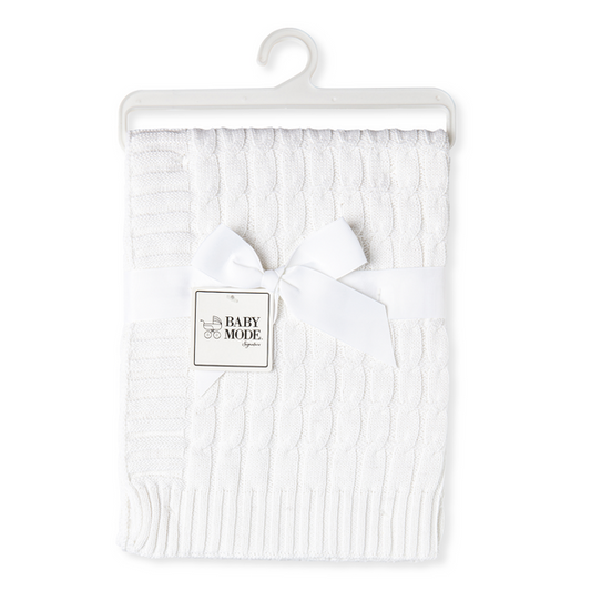 Cable-Knit Blanket 100% Cotton - Unpredictable Gifts