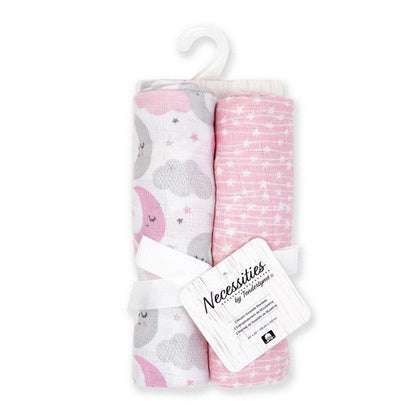 2-Pack Muslin Swaddle Blankets – Soft, Breathable, and Perfect for Baby Gift Baskets - Unpredictable Gifts