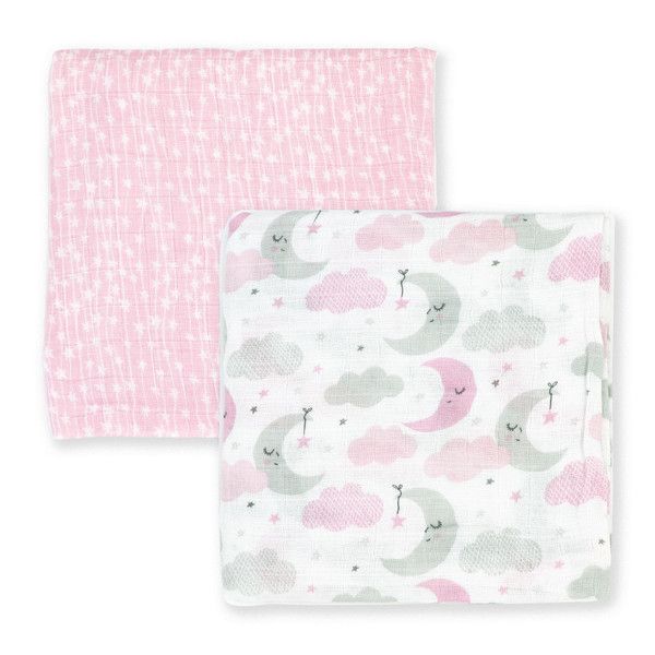 2-Pack Muslin Swaddle Blankets – Soft, Breathable, and Perfect for Baby Gift Baskets - Unpredictable Gifts