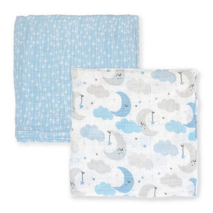 2-Pack Muslin Swaddle Blankets – Soft, Breathable, and Perfect for Baby Gift Baskets - Unpredictable Gifts