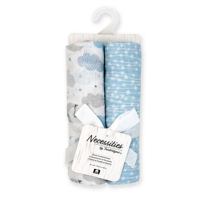2-Pack Muslin Swaddle Blankets – Soft, Breathable, and Perfect for Baby Gift Baskets - Unpredictable Gifts