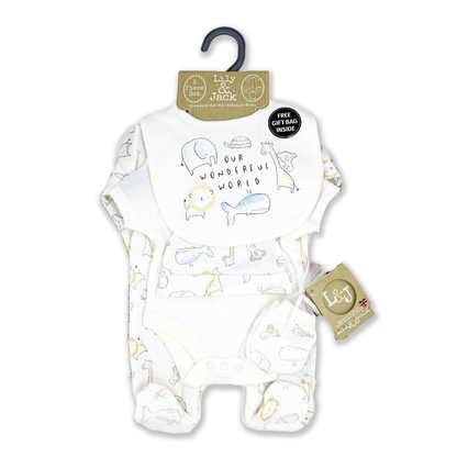 5-Piece Dream Theme Set – Cozy Cotton Essentials for Baby Gift Baskets - Unpredictable Gifts