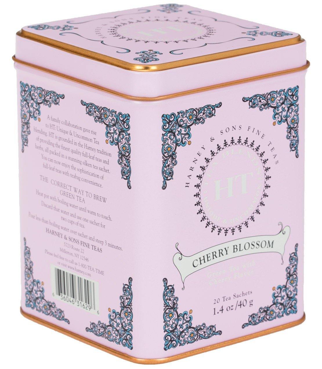 Harney & Sons HT Cherry Blossom Green Tea (20 Sachets) - Unpredictable Gifts