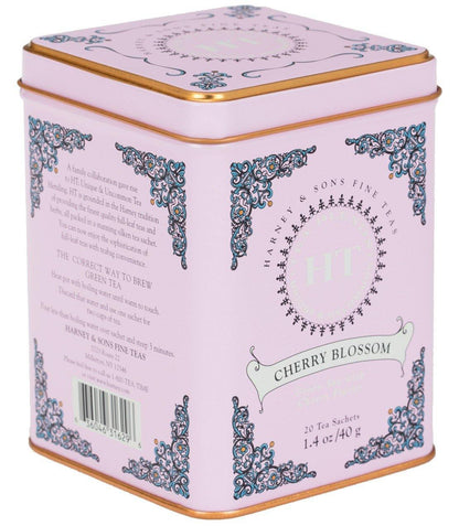 Harney & Sons HT Cherry Blossom Green Tea (20 Sachets) - Unpredictable Gifts