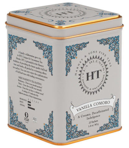Harney & Sons HT Decaf Vanilla Comoro Tea (20 Sachets) - Unpredictable Gifts
