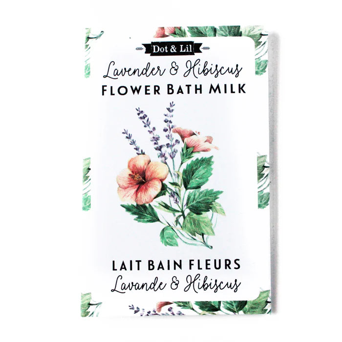 Lavender & Hibiscus Flower Bath Milk Sachet - Unpredictable Gifts