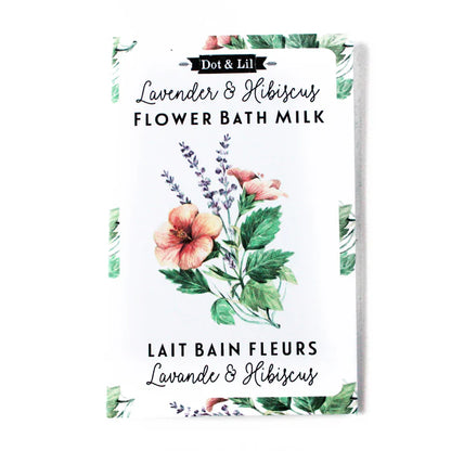 Lavender & Hibiscus Flower Bath Milk Sachet - Unpredictable Gifts