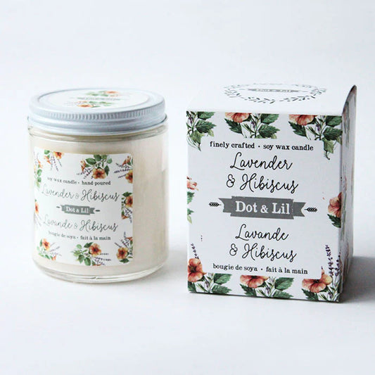 Lavender & Hibiscus Soy Candle - Unpredictable Gifts
